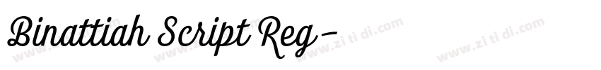 Binattiah Script Reg字体转换 Binattiah Script Reg字体转换